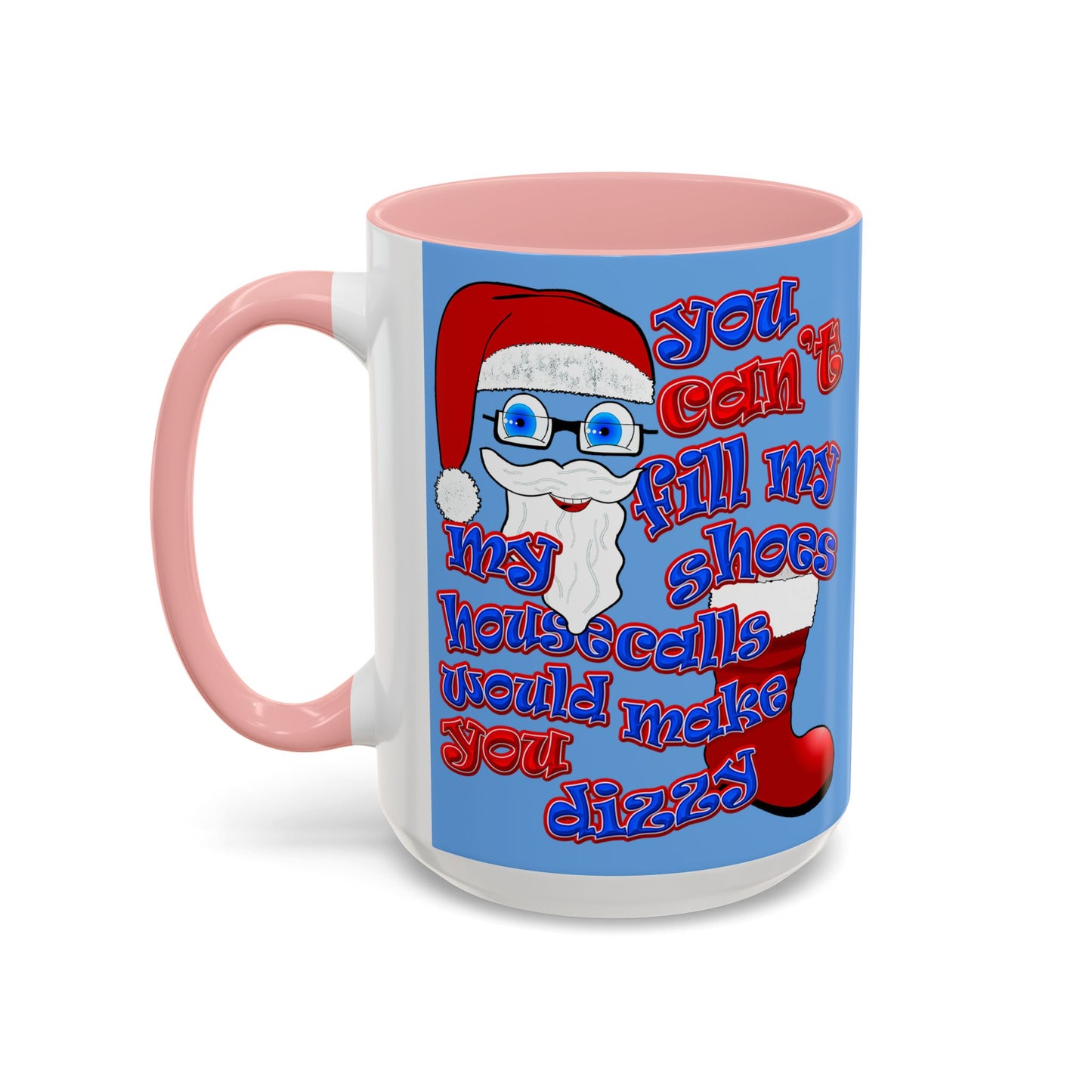 santa's shoes - Accent Mug (light blue)