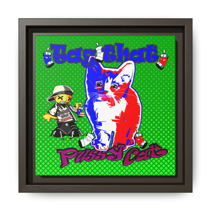 tag that - framed canvas art (logo green)