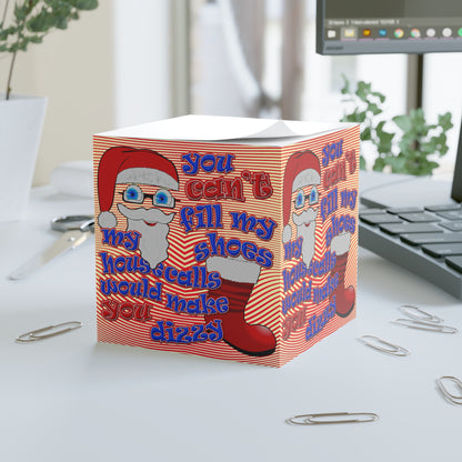 santa's shoes - note cube (yellow-orange wave)