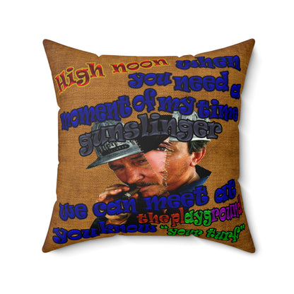 high noon - Faux Suede Square Pillow - (dichromatic brown papyrus)