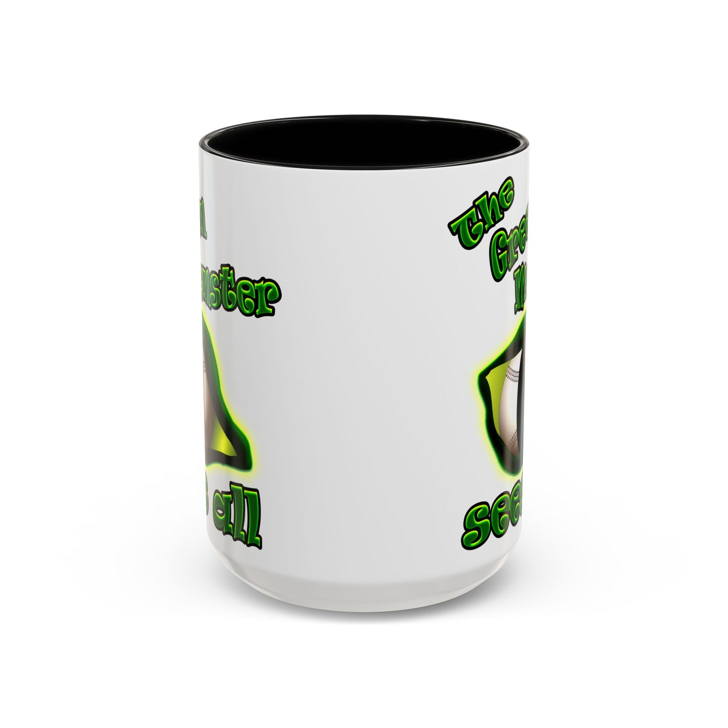 green monster - Accent Mug (white)