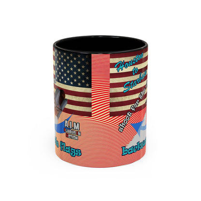 shoot for the stars - Accent Mug (yellow-orange wave)