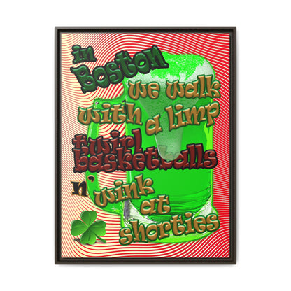celtics logo - framed canvas art (yellow-orange wave)