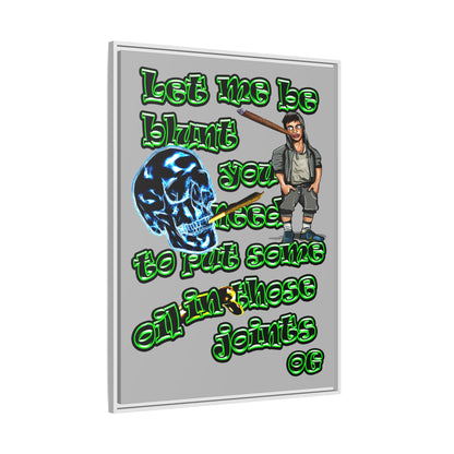 og - framed canvas art (light grey)