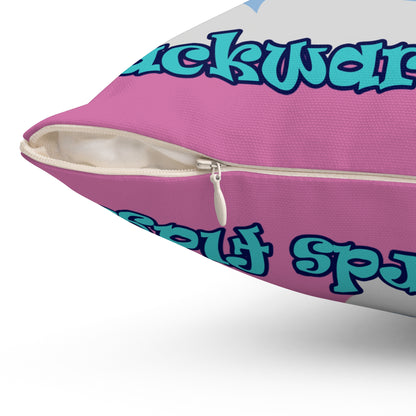 shoot for the stars - Spun Polyester Square Pillow - (light pink)