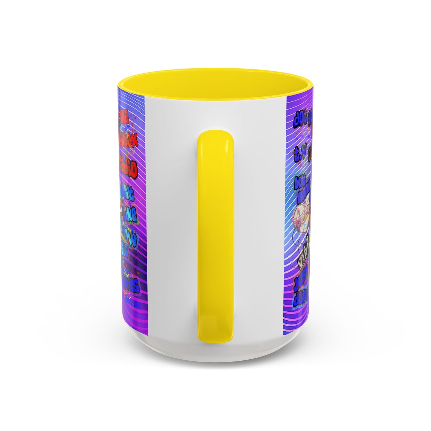 drop the beat - Accent Mug (purple wave)