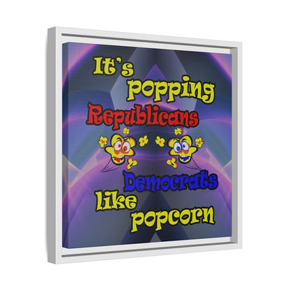 popping like popcorn - framed canvas art (grey-pink wave)