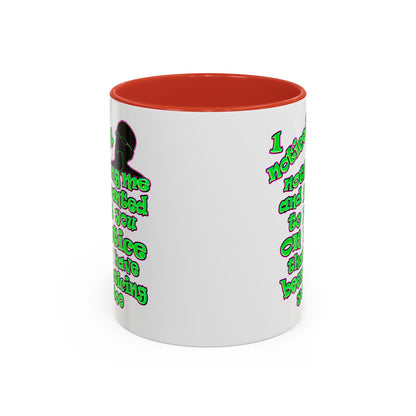 noticed you noticing - Accent Mug (white)