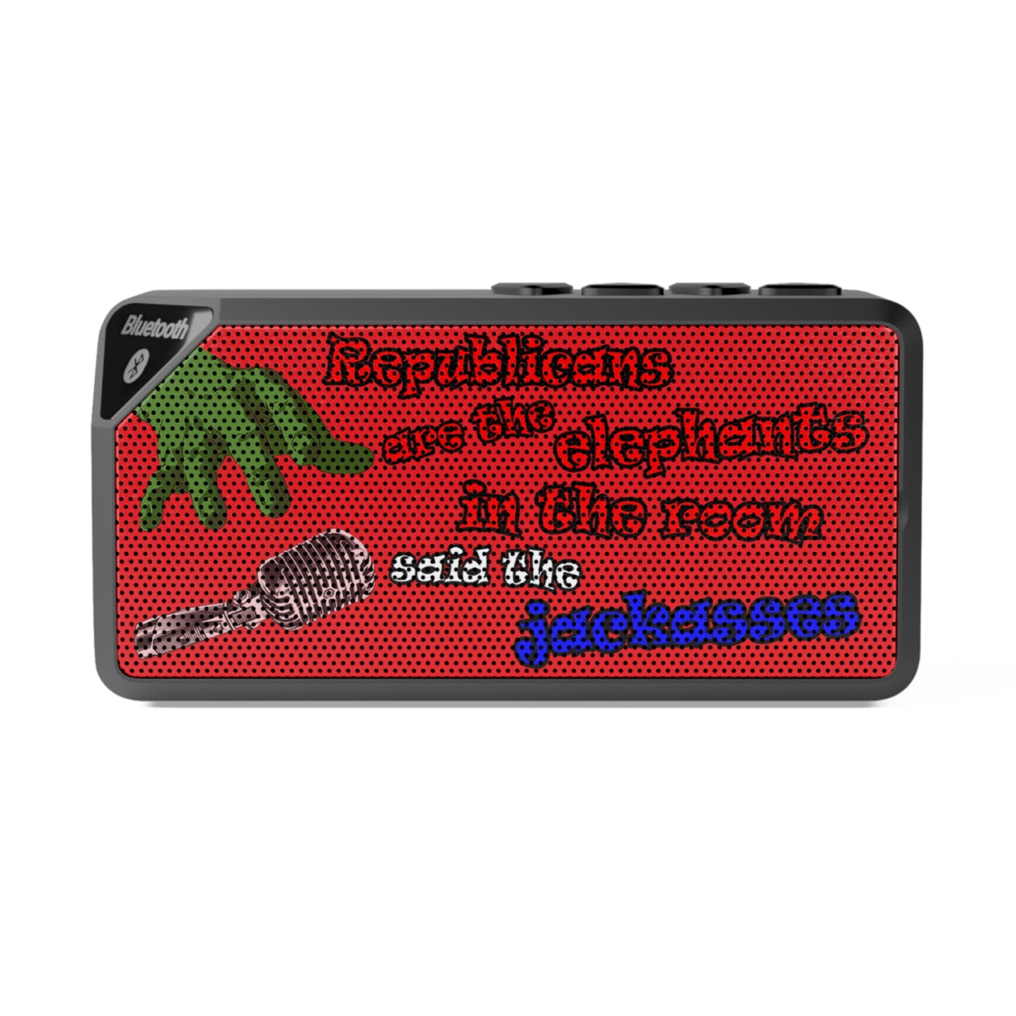 donkeys and elephants - Jabba Bluetooth Speaker (red)