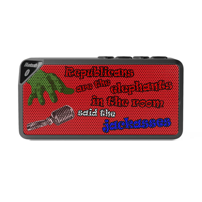 donkeys and elephants - Jabba Bluetooth Speaker (red)