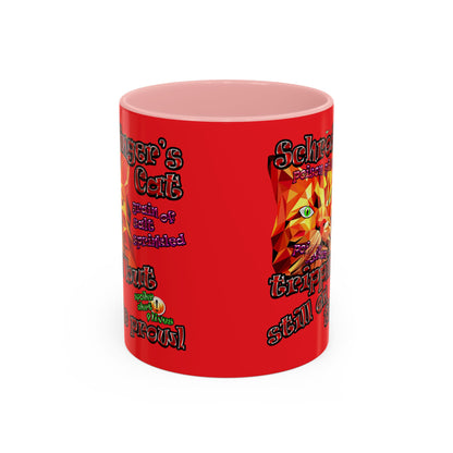 schrodinger's cat - Accent Mug (red)