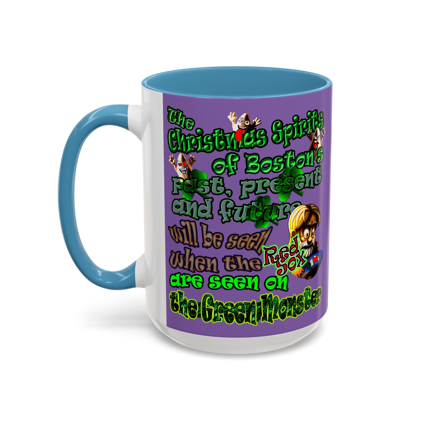 christmas spirits of boston - Accent Mug (light purple)