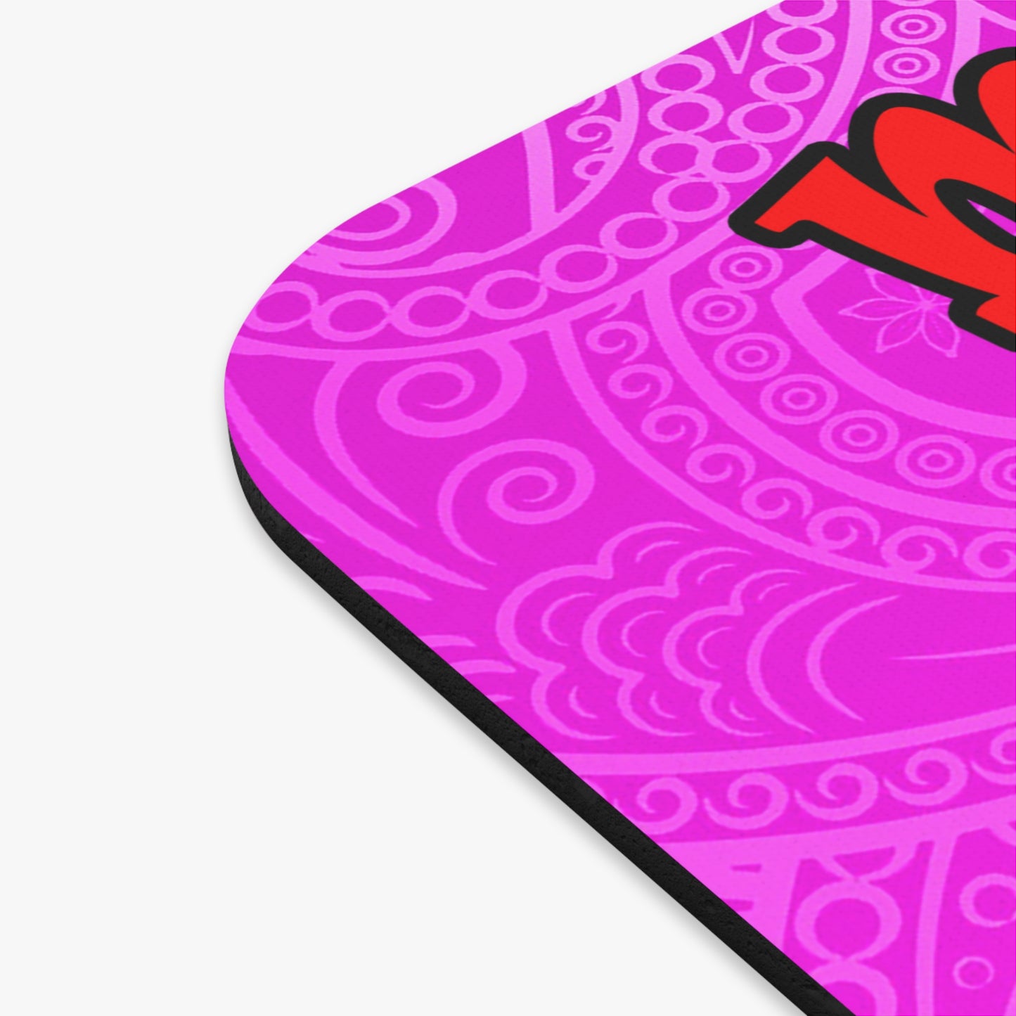 my luck - Mouse Pad (Rectangle) (pink swirl)