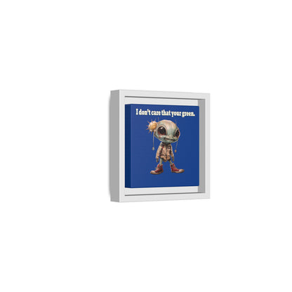 I don't care that your green - framed canvas art (dark blue)