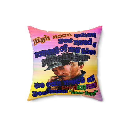high noon - Faux Suede Square Pillow - (color blur)