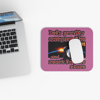 defy conquer reach - Mouse Pad (Rectangle) (light pink)