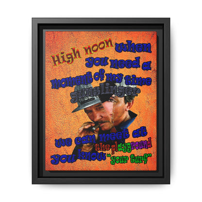 high noon - framed canvas art (burnt orange)