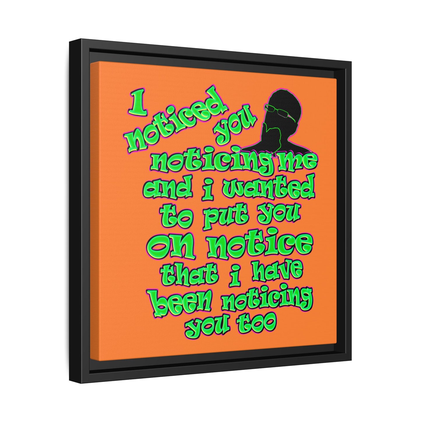 noticed you noticing - framed canvas art (crusta)