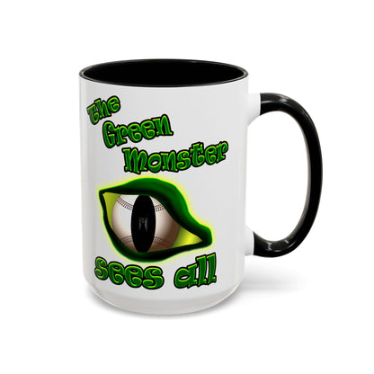 green monster - Accent Mug (white)