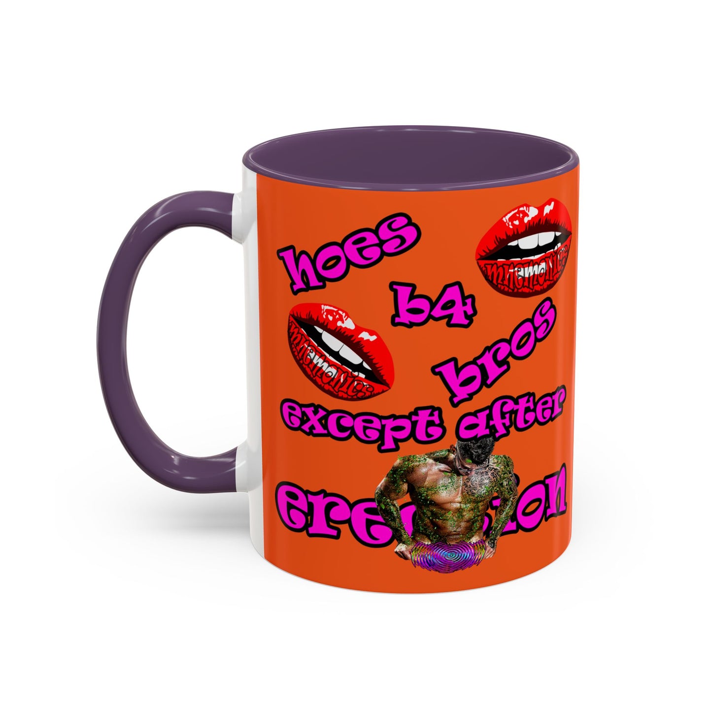 hoes b4 bros - Accent Mug (orange)