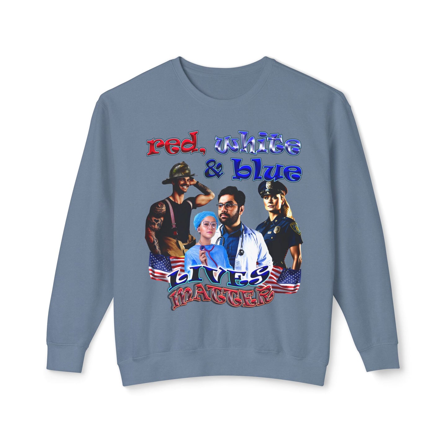 rw&b lives matter - Unisex Lightweight Crewneck Sweatshirt