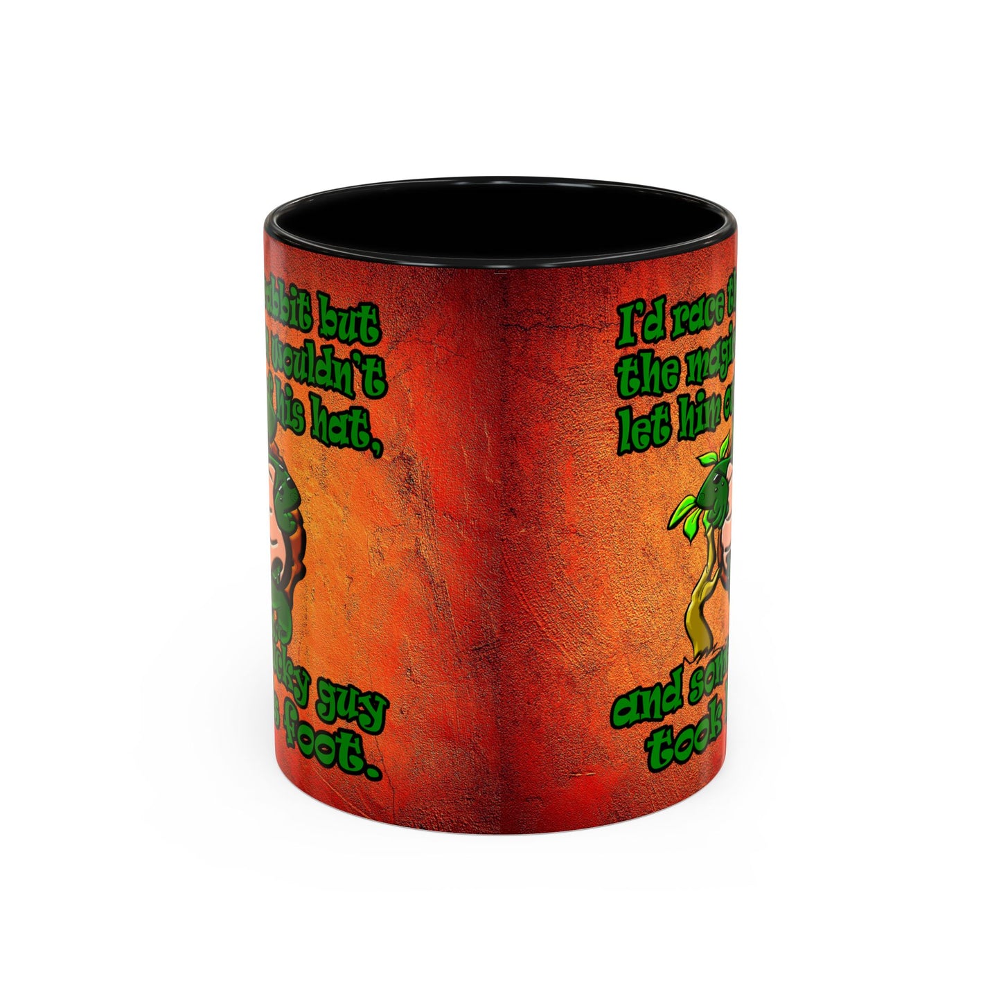 turtle race - Accent Mug (burnt orange)