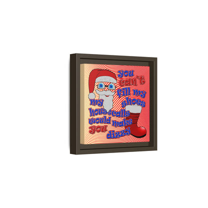 santa's shoes - framed canvas art (yellow-orange wave)