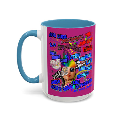 drop the beat - Accent Mug (pink)
