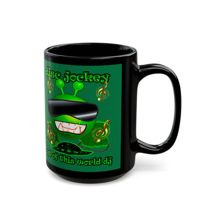 disc jockey - Black Mug (dark green)