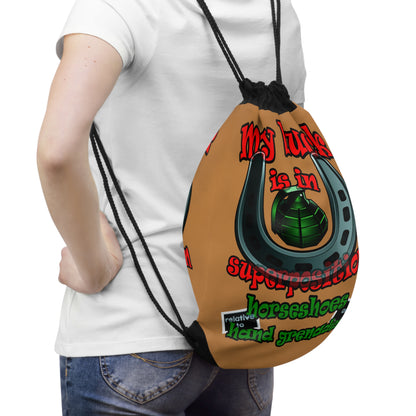 my luck - Drawstring Bag (light brown)