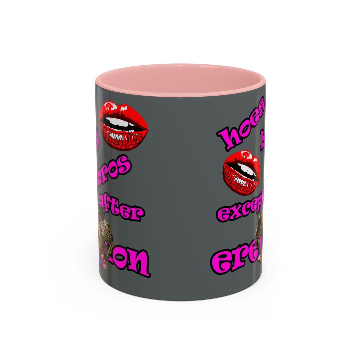 hoes b4 bros - Accent Mug (dark grey)