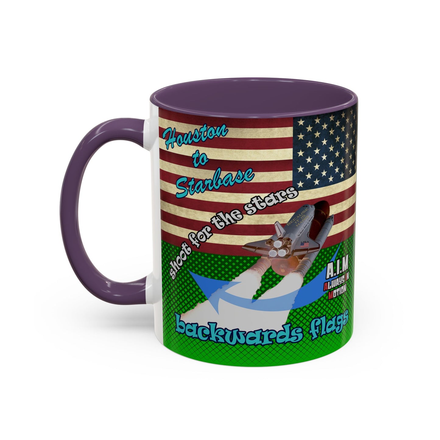 shoot for the stars - Accent Mug (logo green)