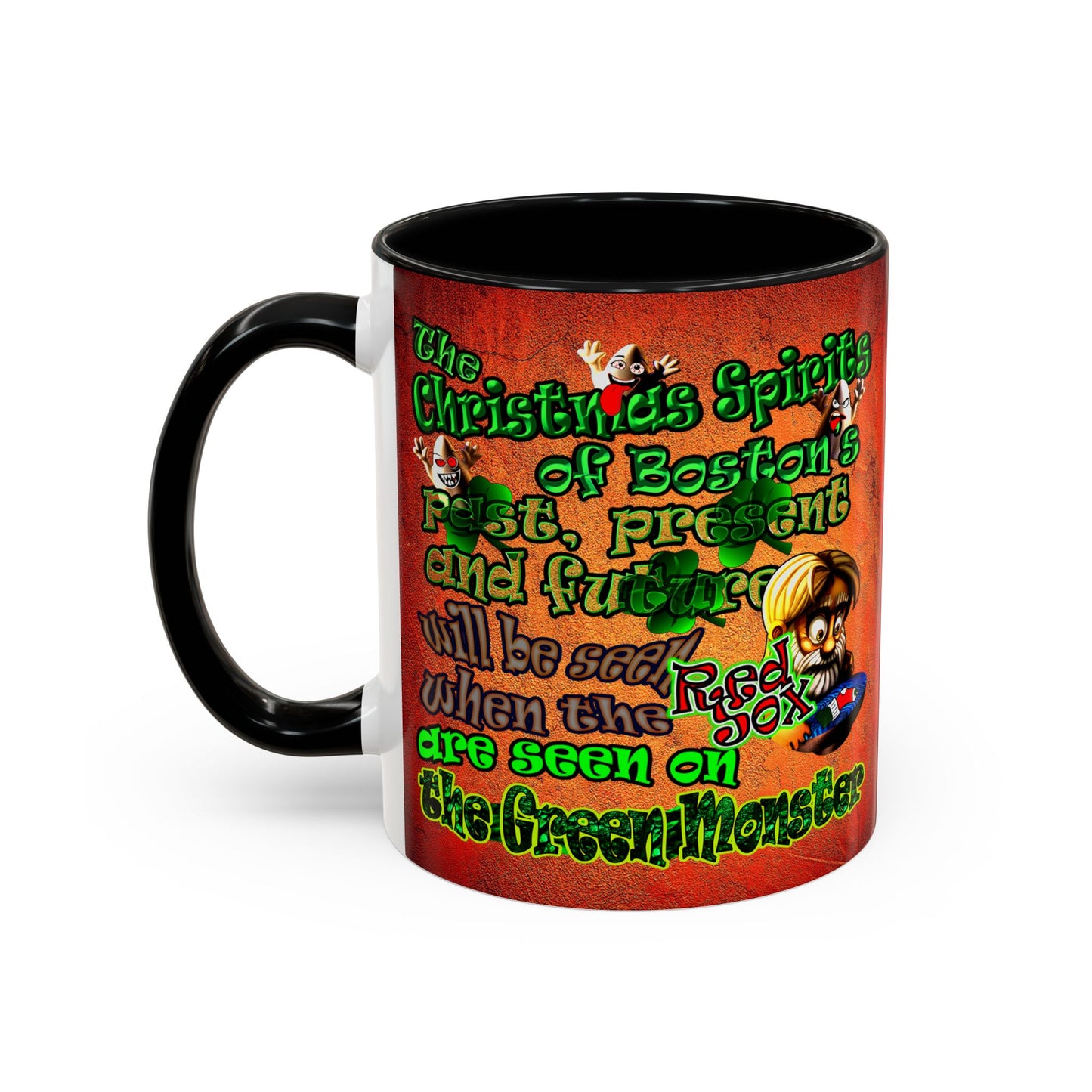 christmas spirits of boston - Accent Mug (burnt orange)