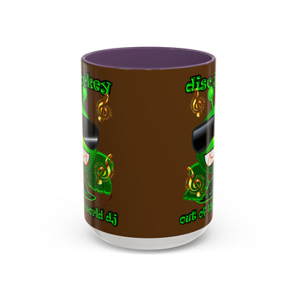 disc jockey - Accent Mug (brown)
