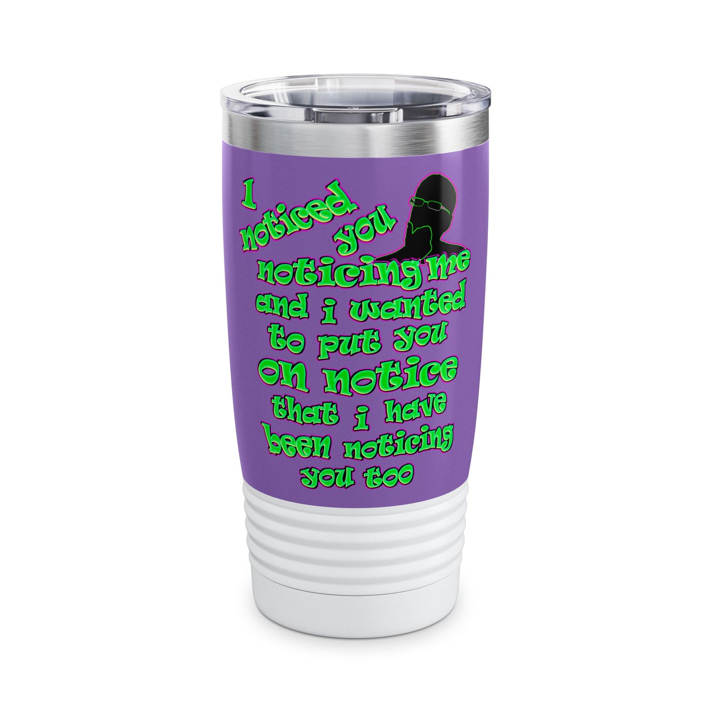 noticed you noticing - Ringneck Tumbler, 20oz (light purple)