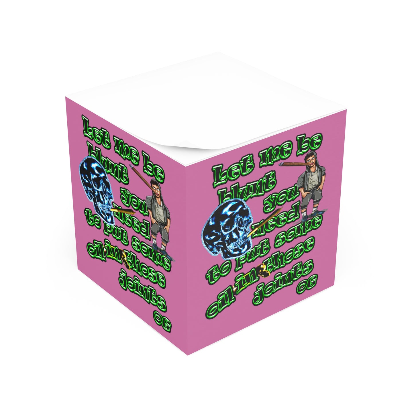 og - note cube (light pink)