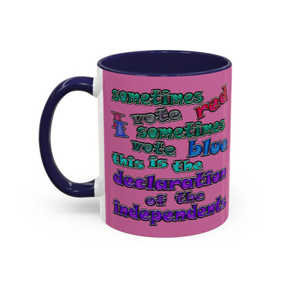 declaration of the independents - Accent Mug (light pink)