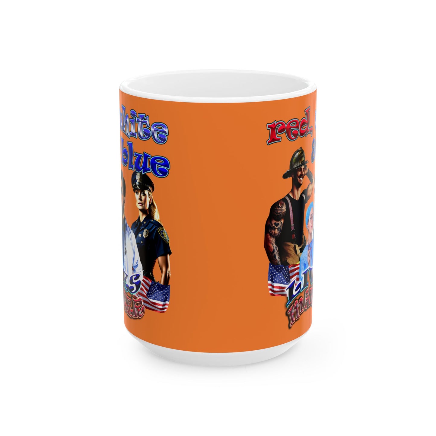 rw&b lives matter - White Mug (crusta)