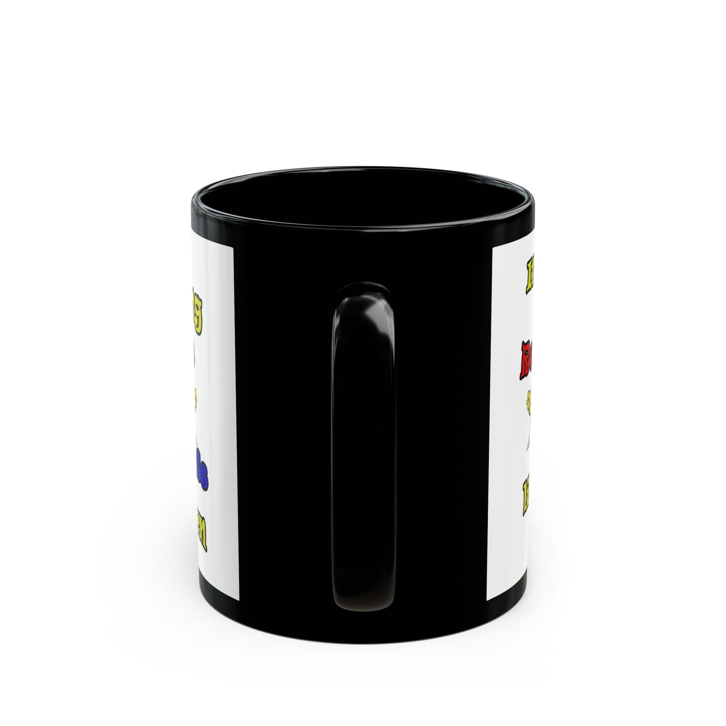 popping like popcorn - Black Mug (white)