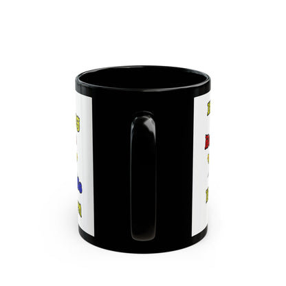 popping like popcorn - Black Mug (white)