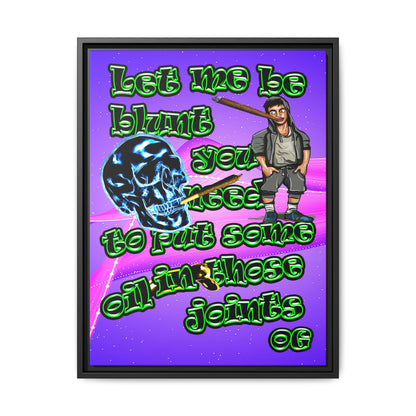og - framed canvas art (purple-pink wave)