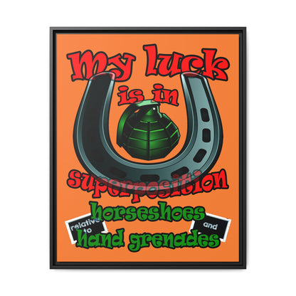 my luck - framed canvas art (crusta)