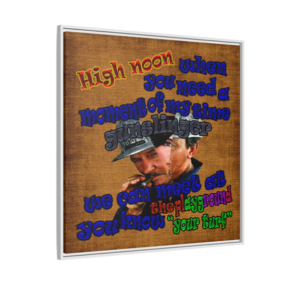 high noon - framed canvas art (brown papyrus)