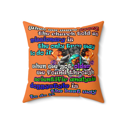 doggystyle - Faux Suede Square Pillow - (crusta)