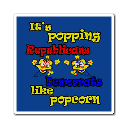 popping like popcorn - Magnets - (dark blue)