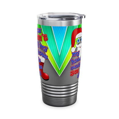 santa's shoes - Ringneck Tumbler, 20oz (rainbow split)