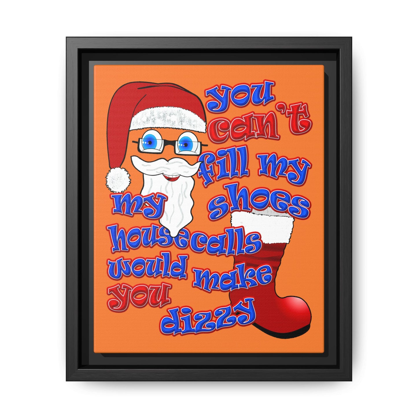 santa's shoes - framed canvas art (crusta)