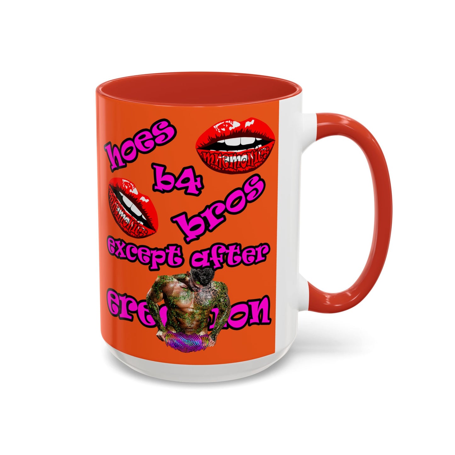 hoes b4 bros - Accent Mug (orange)