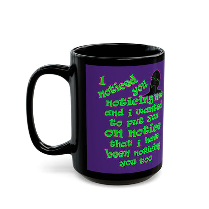 noticed you noticing - Black Mug (purple)