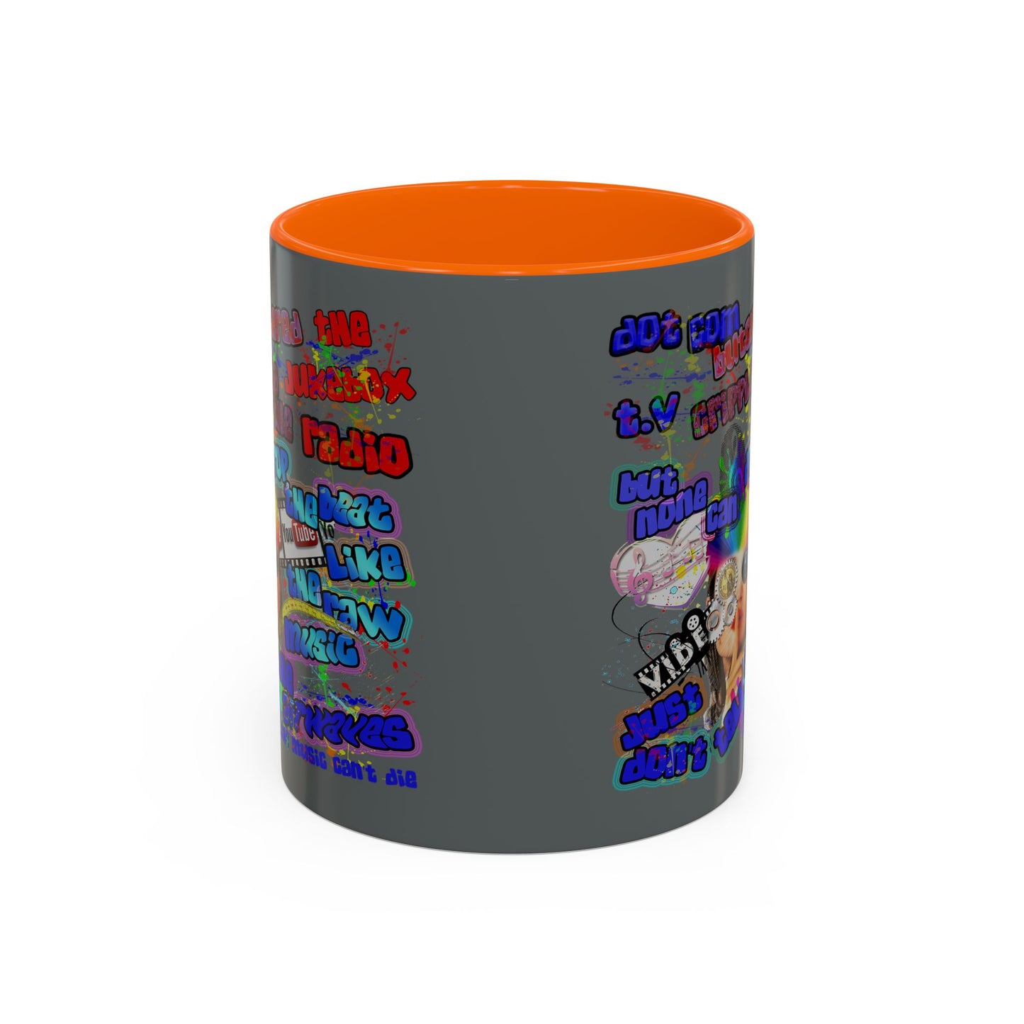 drop the beat - Accent Mug (dark grey)